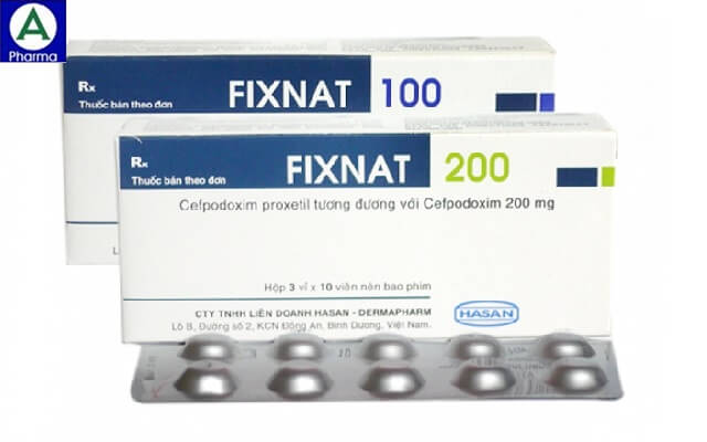 Fixnat 100 3x10 Hasan - Thuốc điều trị nhiễm khuẩn của Việt Nam.
