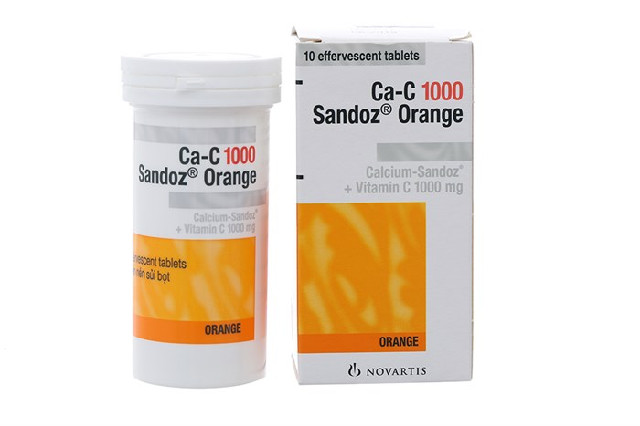    Viên sủi bổ sung canxi Ca-C 1000 Sandoz Orange