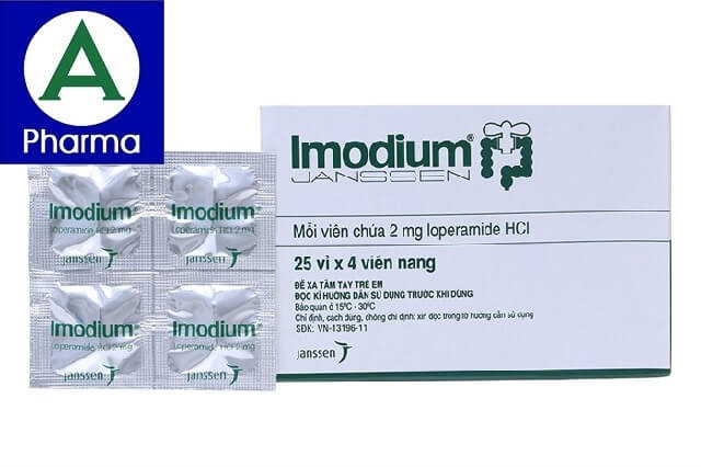 Thuốc điều trị tiêu chảy Imodium sản xuất bởi Laboratorio Farmindustria